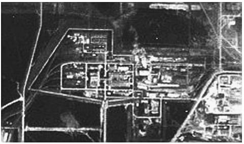 An electromagnetic separation facility in Sverdlovsk, Russia, used for uranium enrichment, is shown in an undated high-altitude photograph taken during the Cold War. Many of the spy photos made of the Soviet Union taken in the urgent context of the Cold War now aid in peaceful purposes, such as disarmament verification. AP/WIDE WORLD PHOTOS.