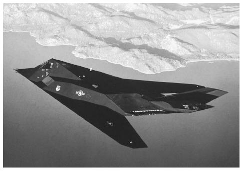 An Air Force F-117 stealth fighter is shown in this undated Department of Defense photo. AP/WIDE WORLD PHOTOS.